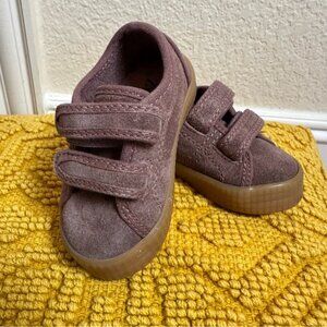 Zara baby mauve suede leather sneaker shoes u.s size 3